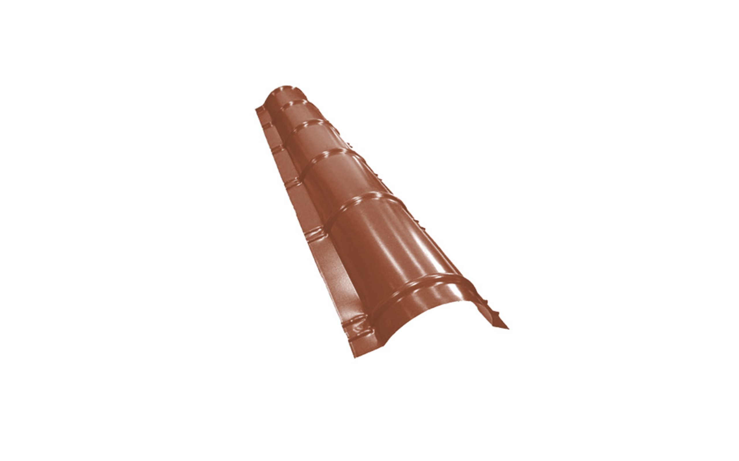 Оцинкованная планка конька круглого